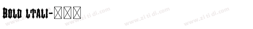 Bold ltali字体转换 Bold ltali字体转换